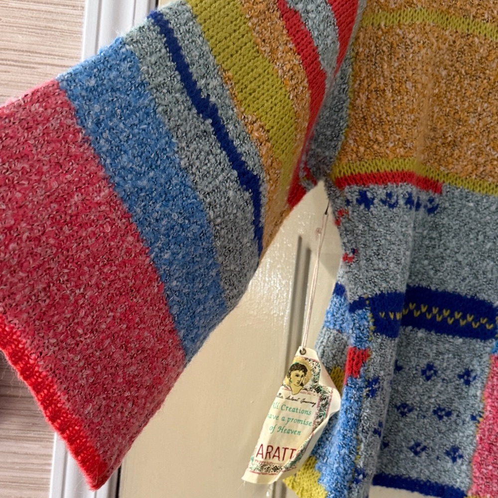 Aratta Silent Journey Multicolor Patchwork Oh-so-soft Knit Sweater - Picture 8 of 16
